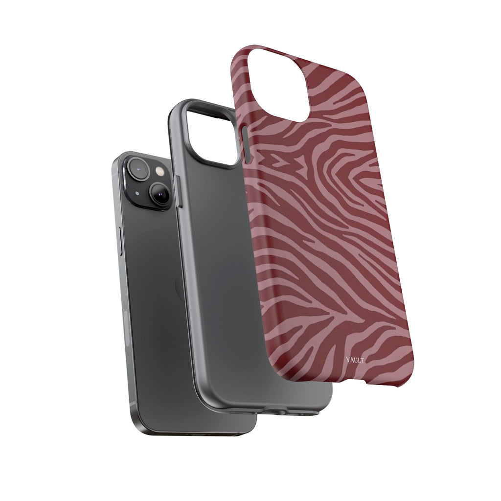 Red Zebra Print Tough Phone Case
