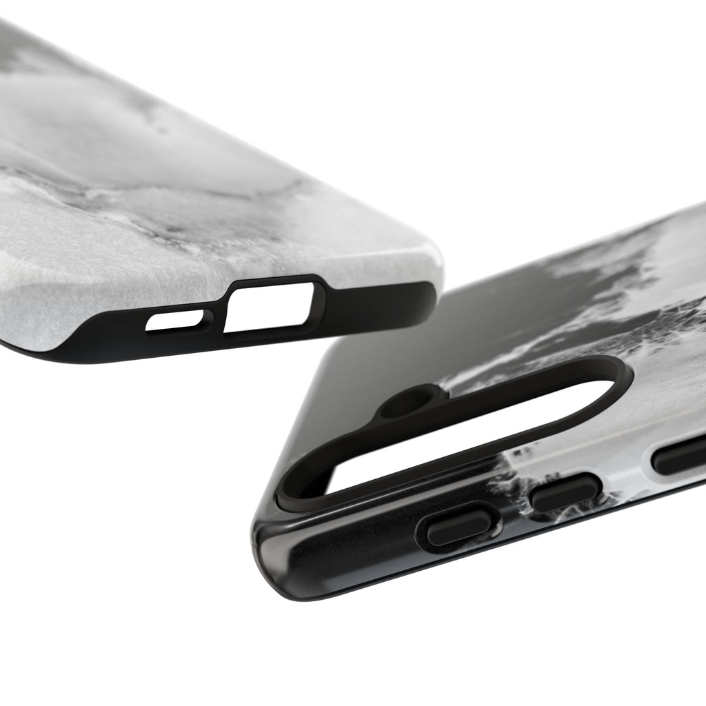 Marble Ink Tough Case — Black & White Abstract Phone Cover