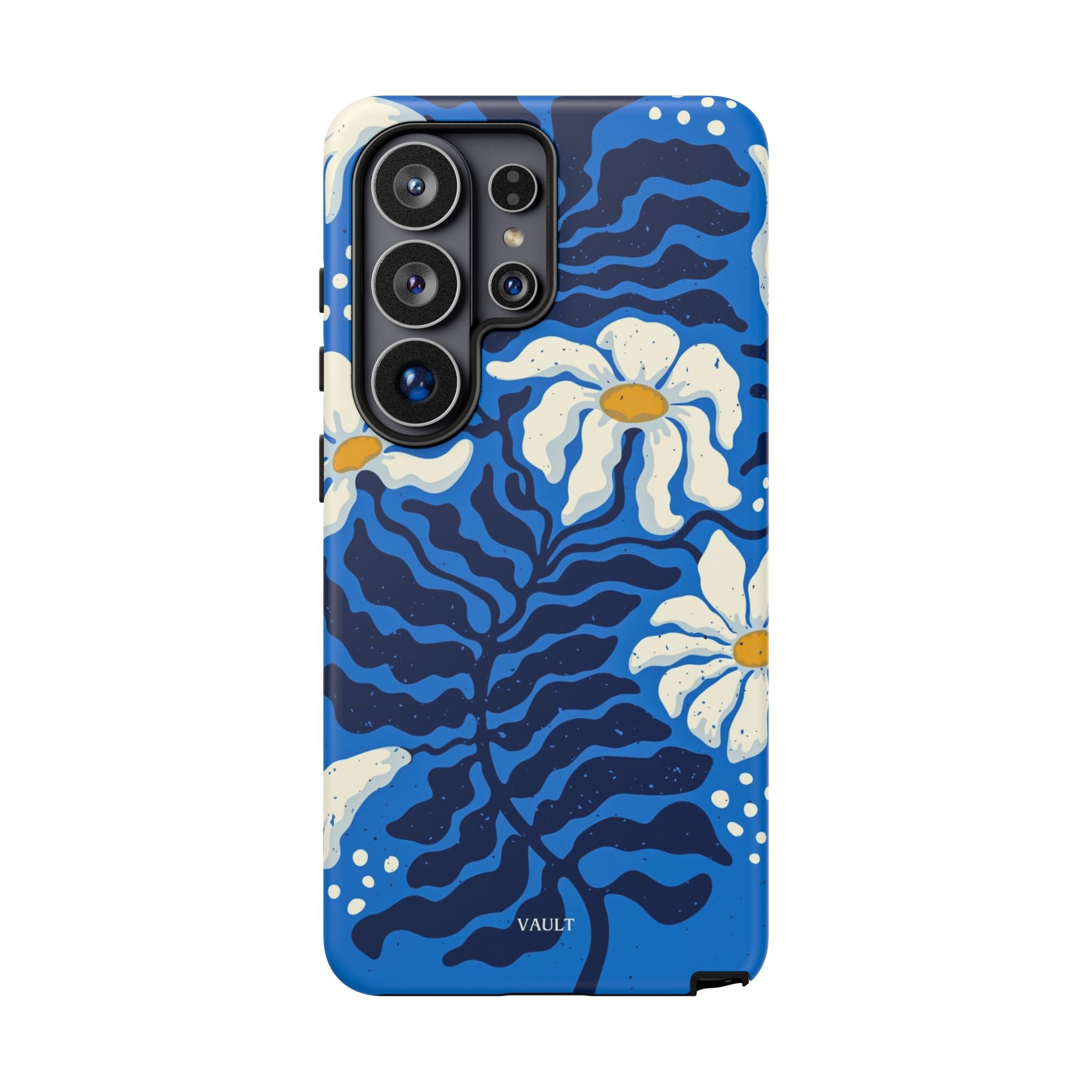 Blue Daisy Tough Phone Case — Floral Protective Phone Cover