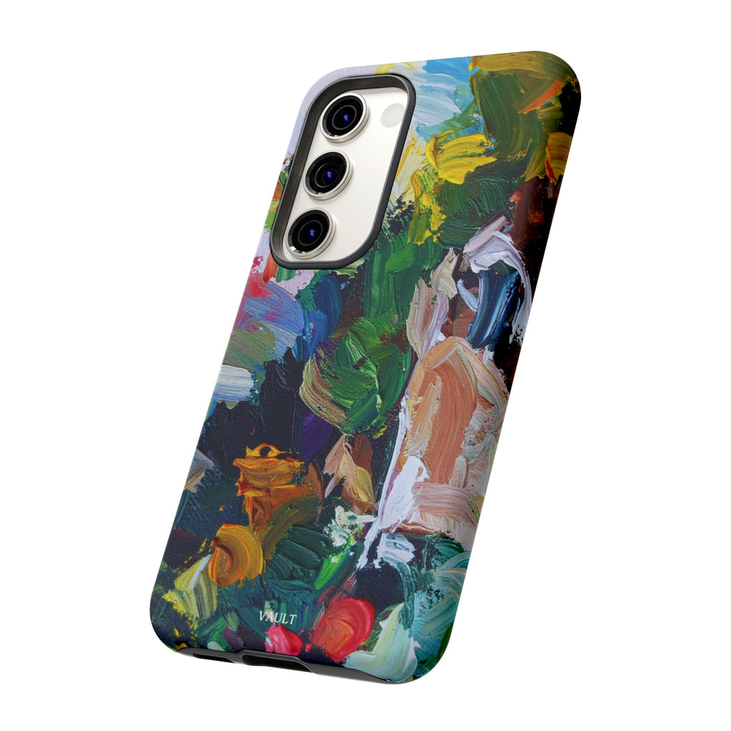Abstract Paint Brushstroke Phone Case — Colorful Artistic Tough Case