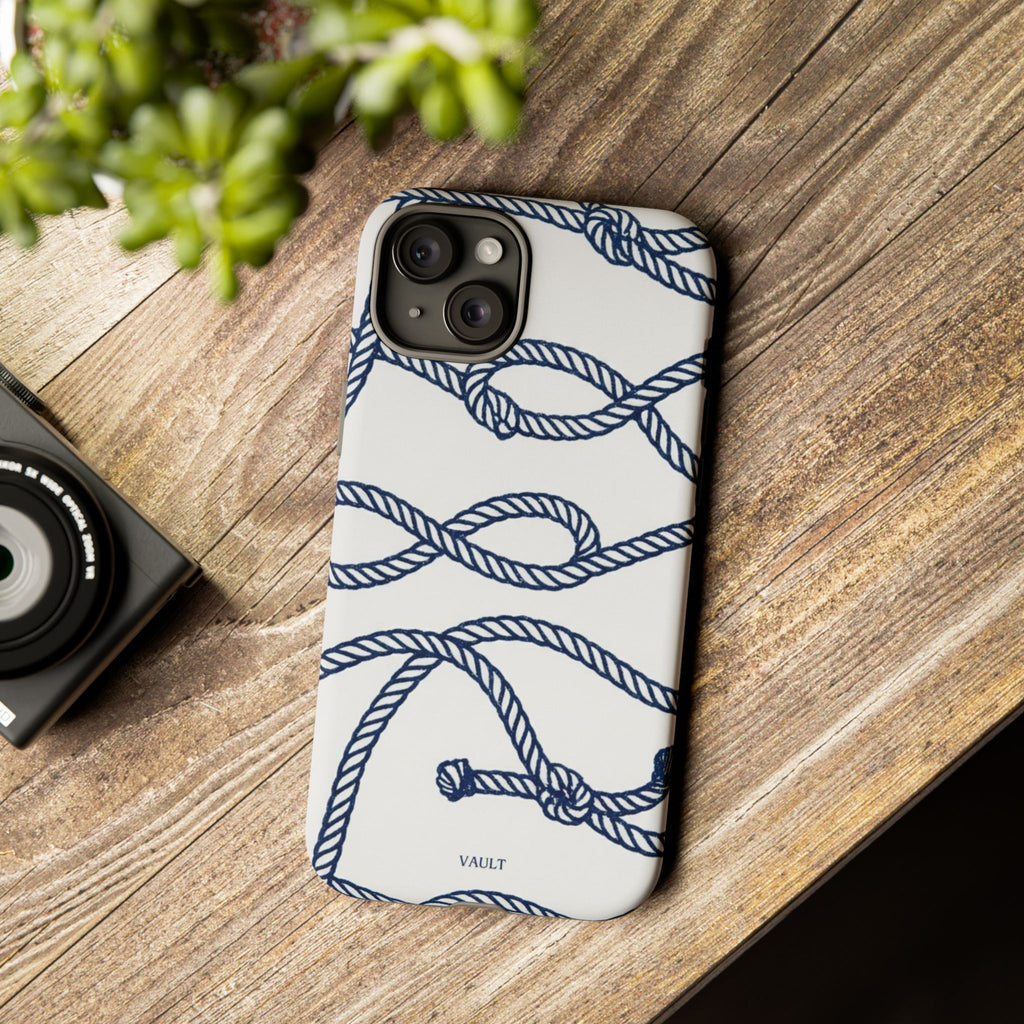Nautical Rope Tough Case — Protective Phone Cover with Navy Knot Design