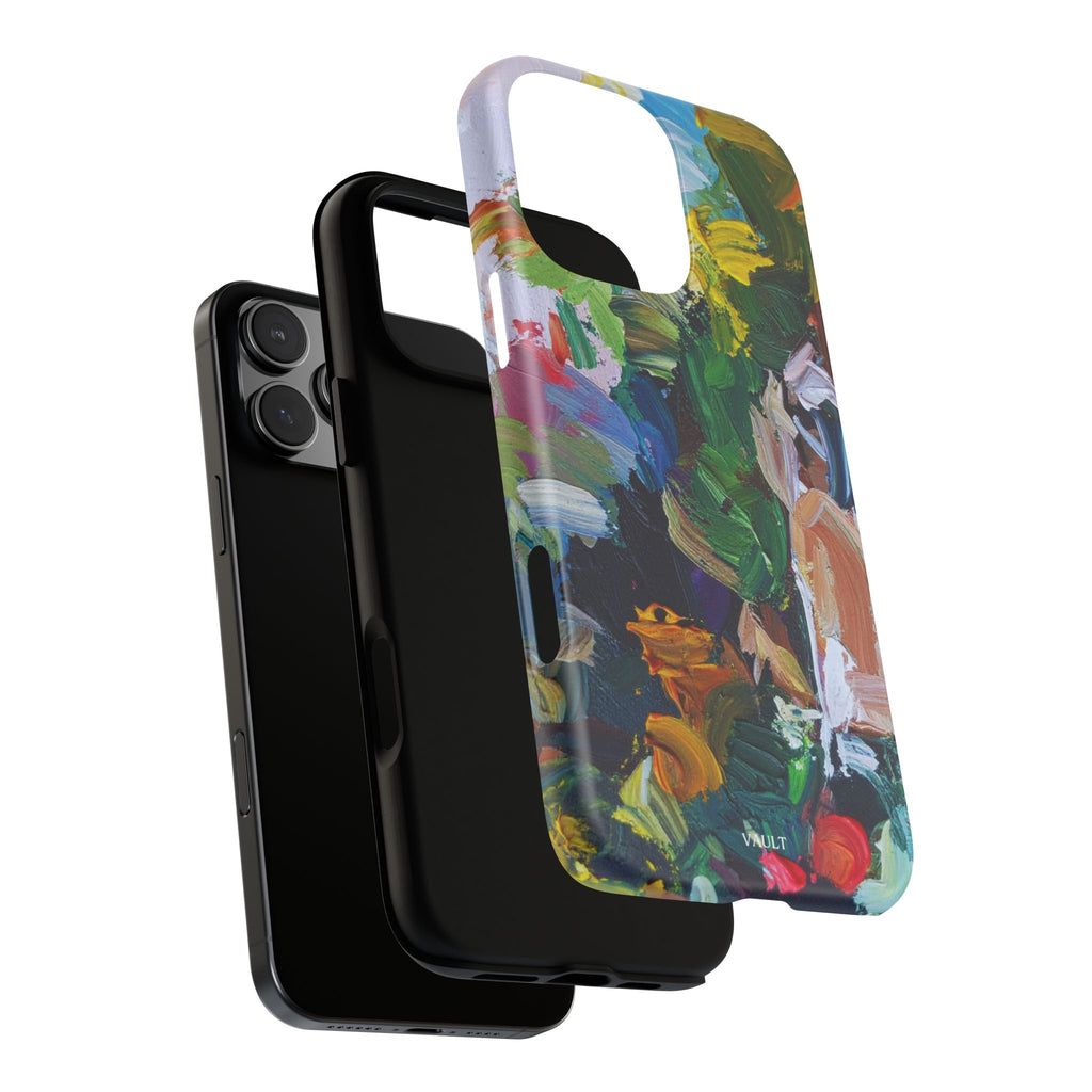Abstract Paint Brushstroke Phone Case — Colorful Artistic Tough Case