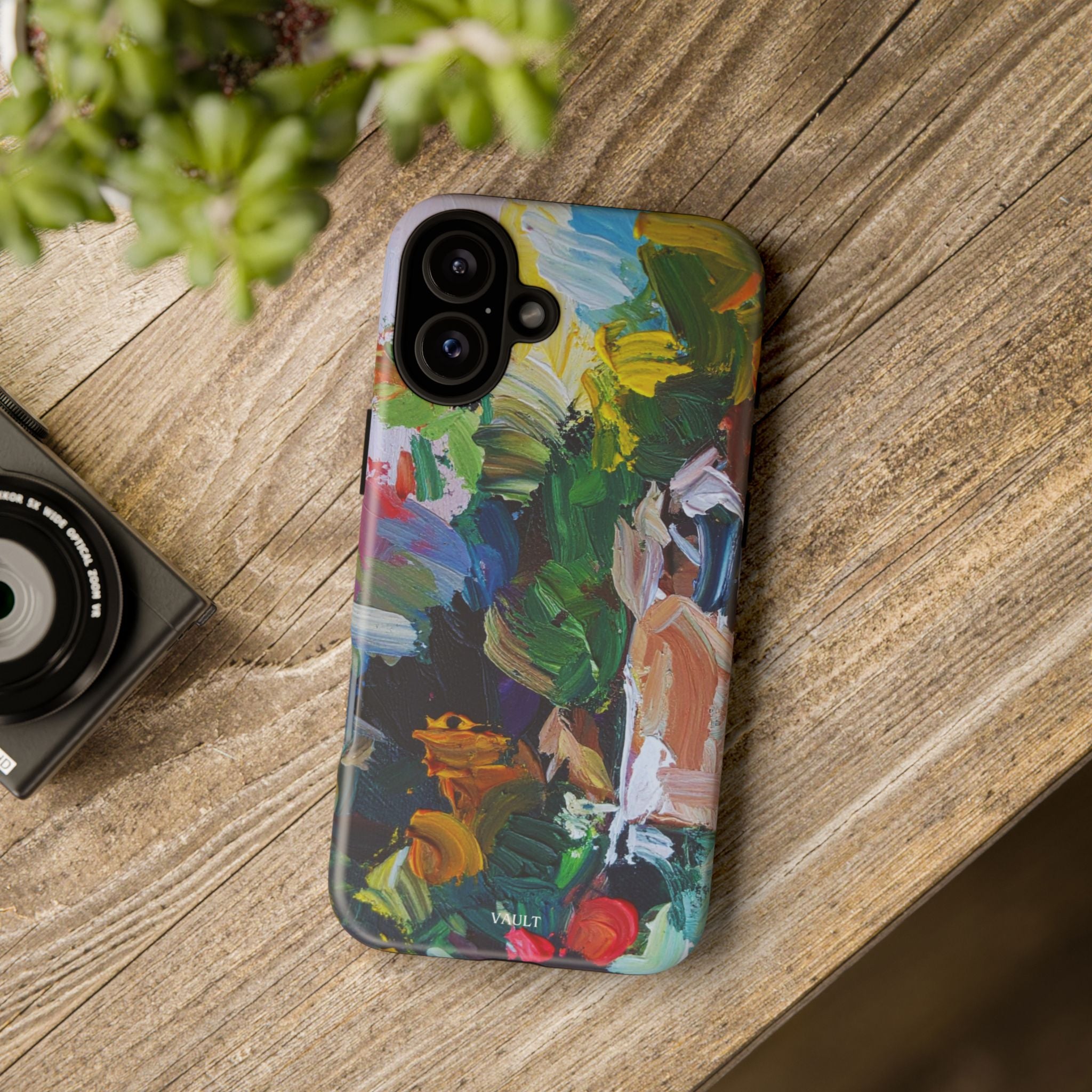 Abstract Paint Brushstroke Phone Case — Colorful Artistic Tough Case