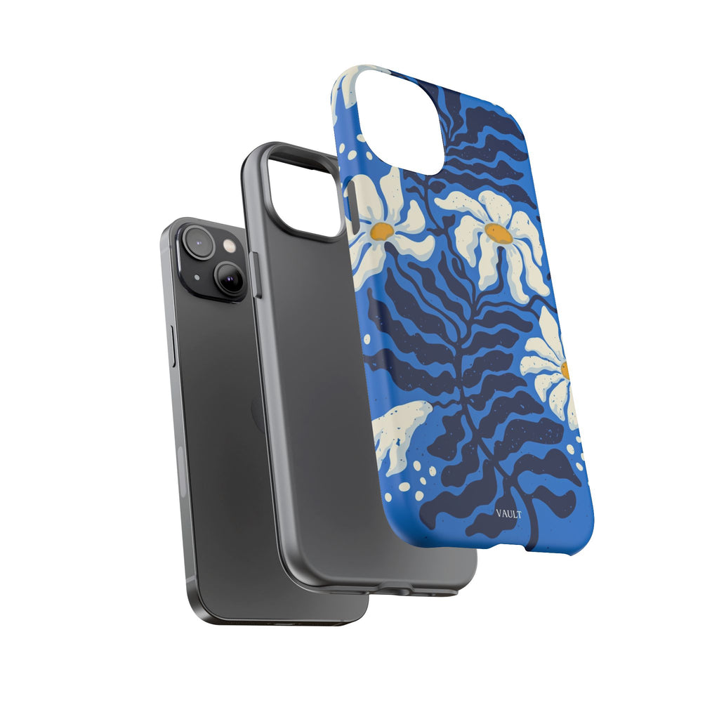 Blue Daisy Tough Phone Case — Floral Protective Phone Cover