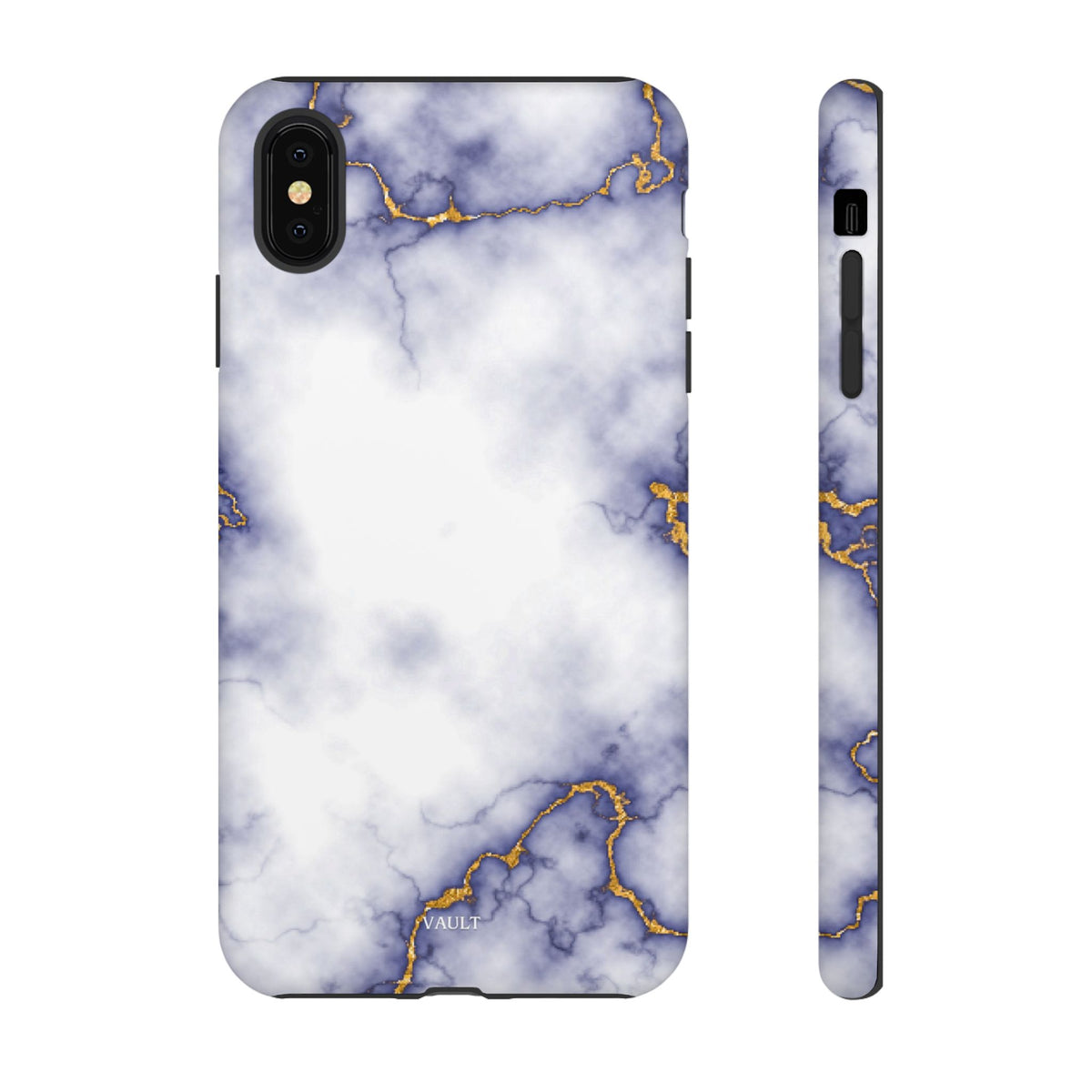 Purple Marble Tough Phone Case with Gold Veins