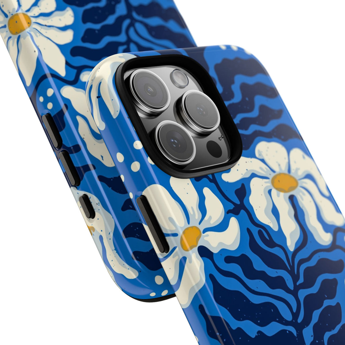 Blue Daisy Tough Phone Case — Floral Protective Phone Cover