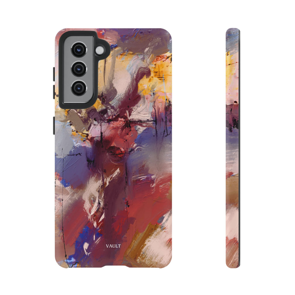 Abstract Brushstroke Tough Phone Case — Colorful Protective iPhone Cover