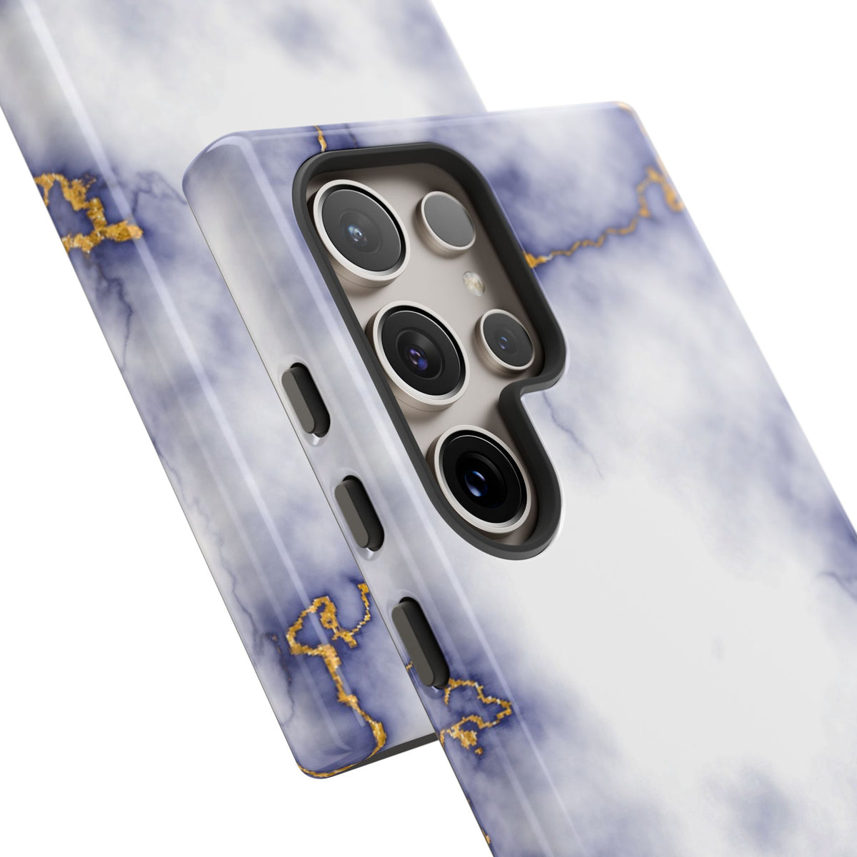 Purple Marble Tough Phone Case with Gold Veins