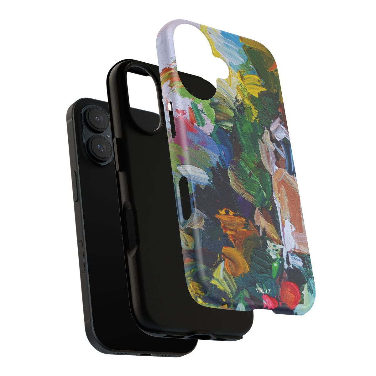 Abstract Paint Brushstroke Phone Case — Colorful Artistic Tough Case