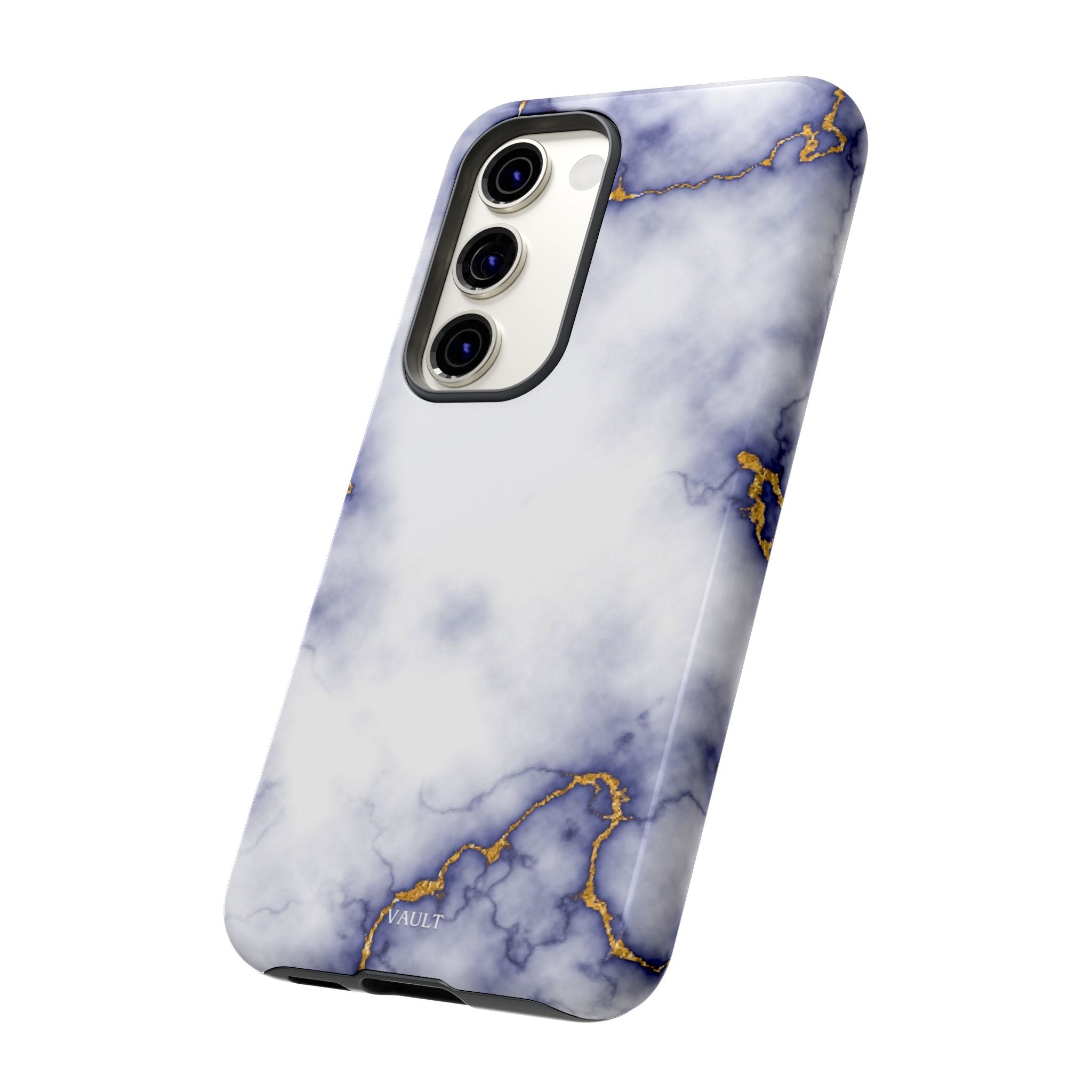 Purple Marble Tough Phone Case with Gold Veins