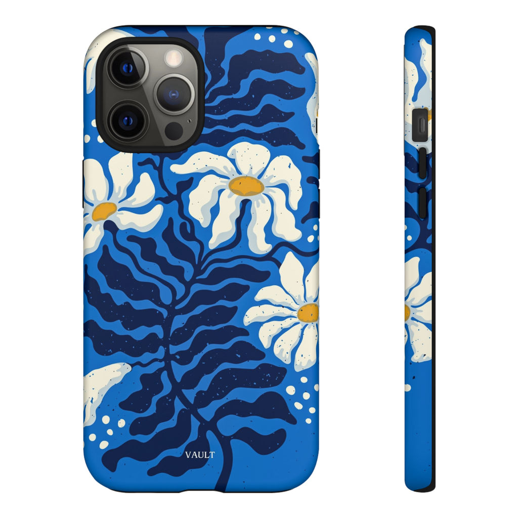 Blue Daisy Tough Phone Case — Floral Protective Phone Cover