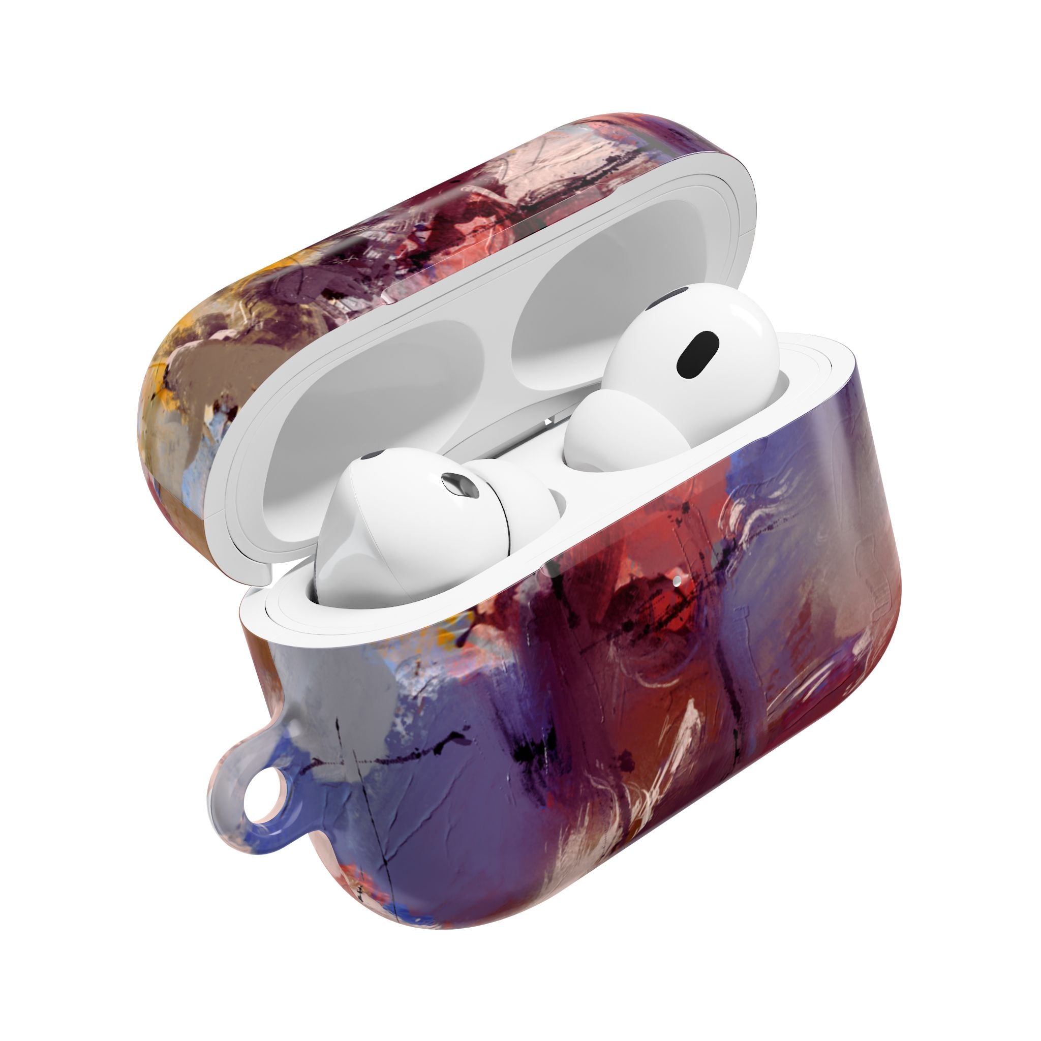 Abstract Paint Splash AirPod Case — Colorful Artistic Protective Cover