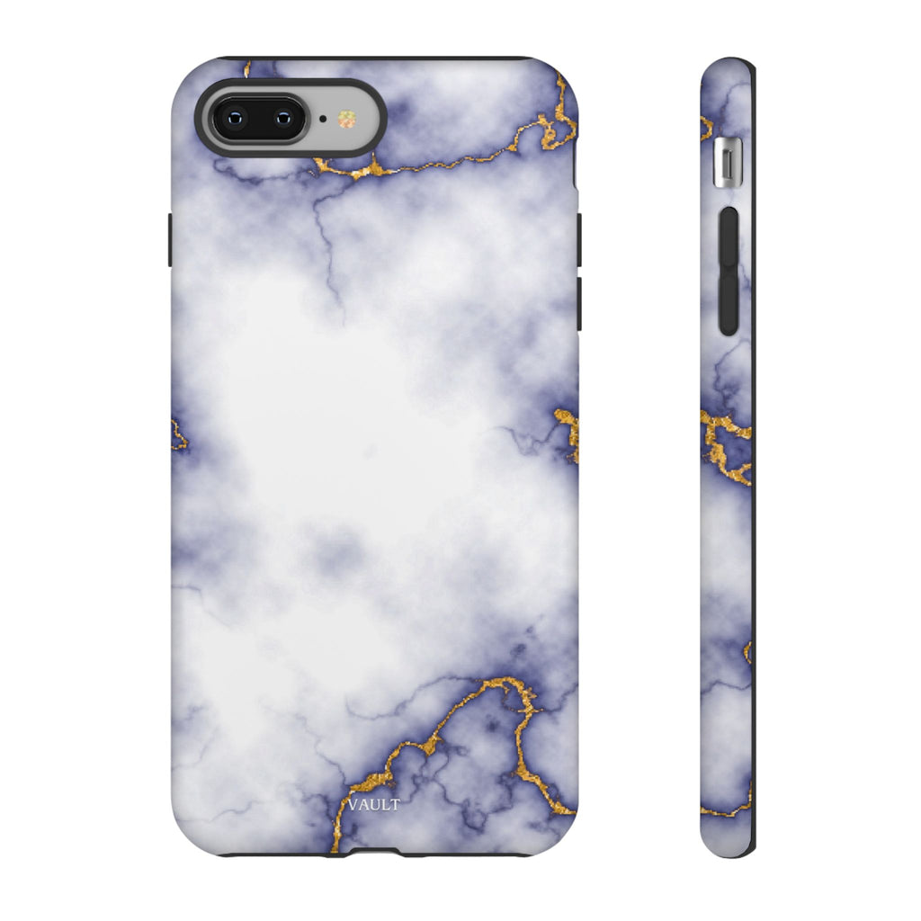 Purple Marble Tough Phone Case with Gold Veins