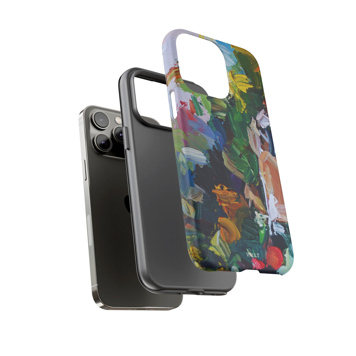 Abstract Paint Brushstroke Phone Case — Colorful Artistic Tough Case