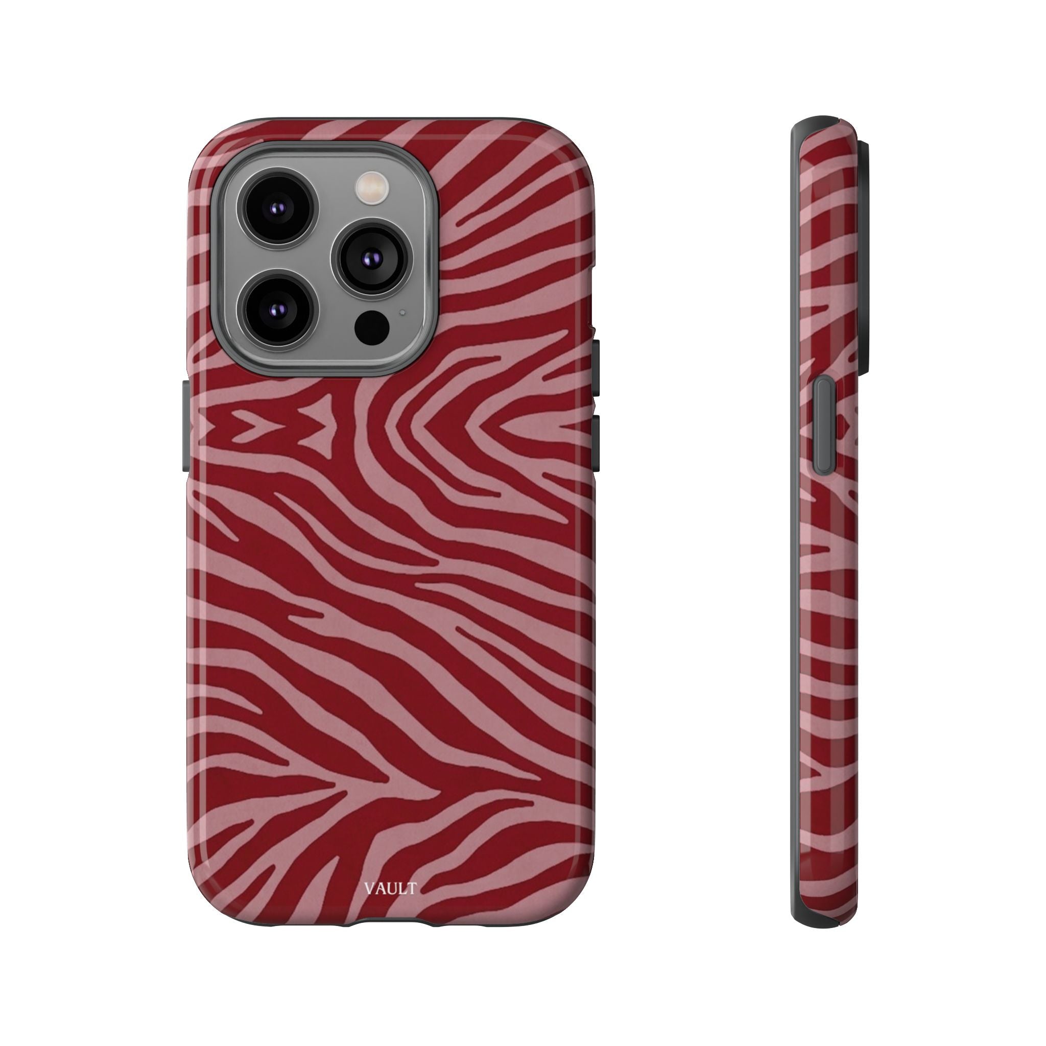 Red Zebra Print Tough Phone Case