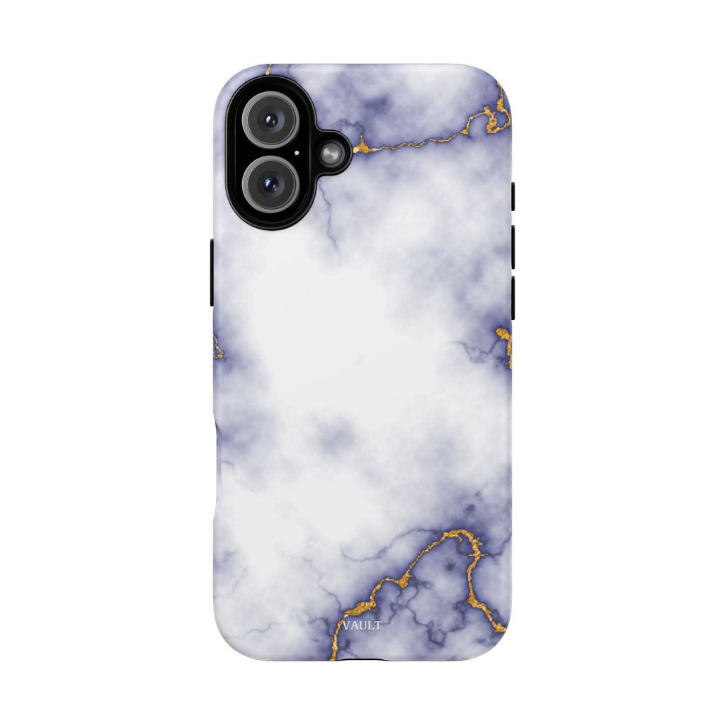 Purple Marble Tough Phone Case with Gold Veins