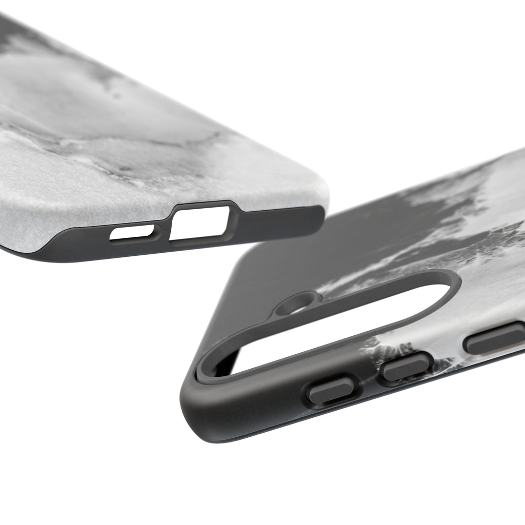 Marble Ink Tough Case — Black & White Abstract Phone Cover