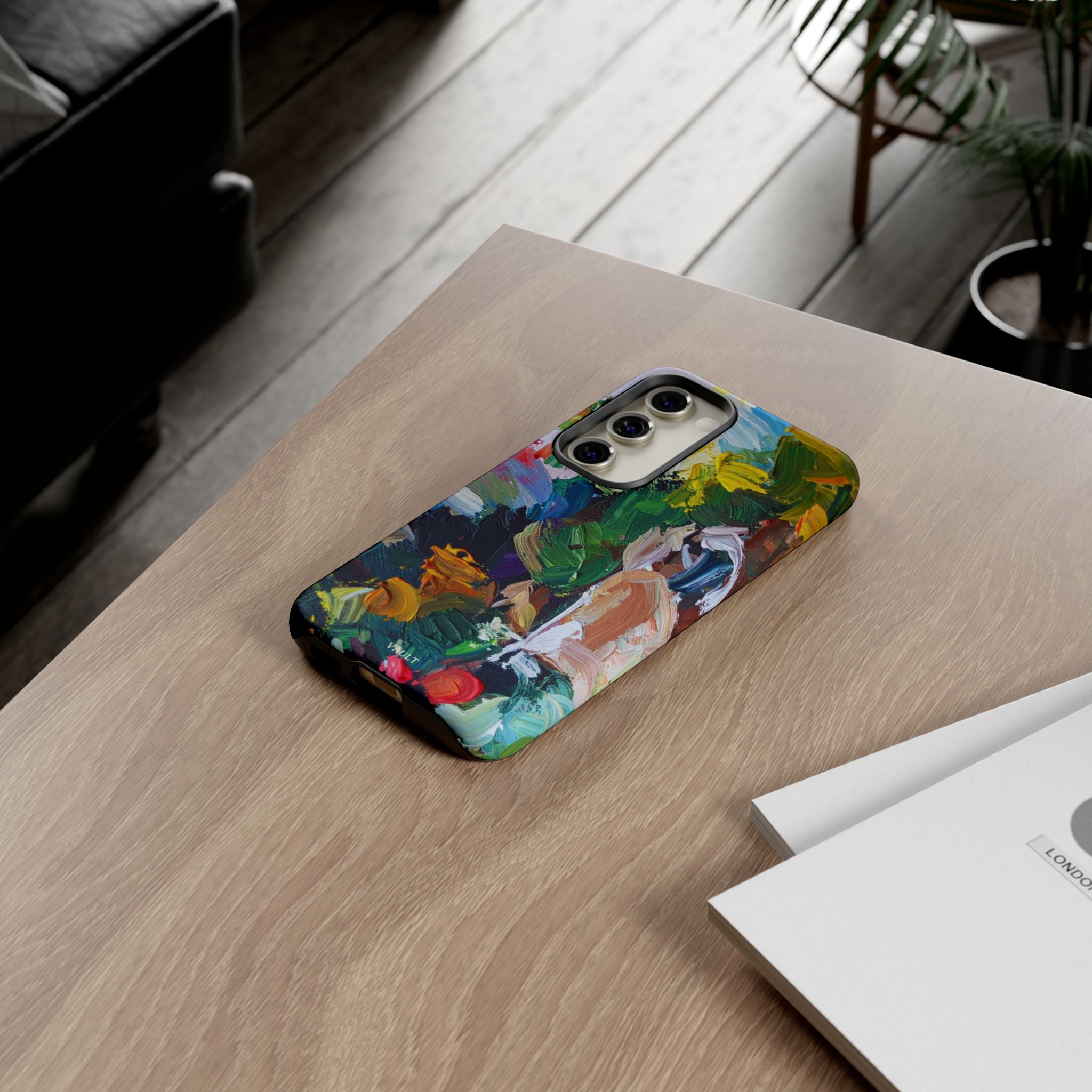 Abstract Paint Brushstroke Phone Case — Colorful Artistic Tough Case