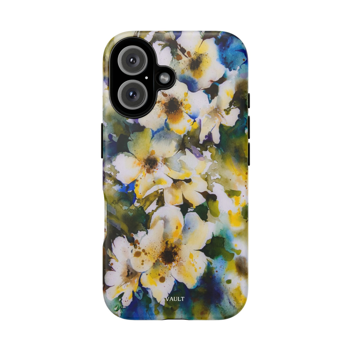 Floral Watercolor Tough Case – Yellow White Blossom Phone Cover