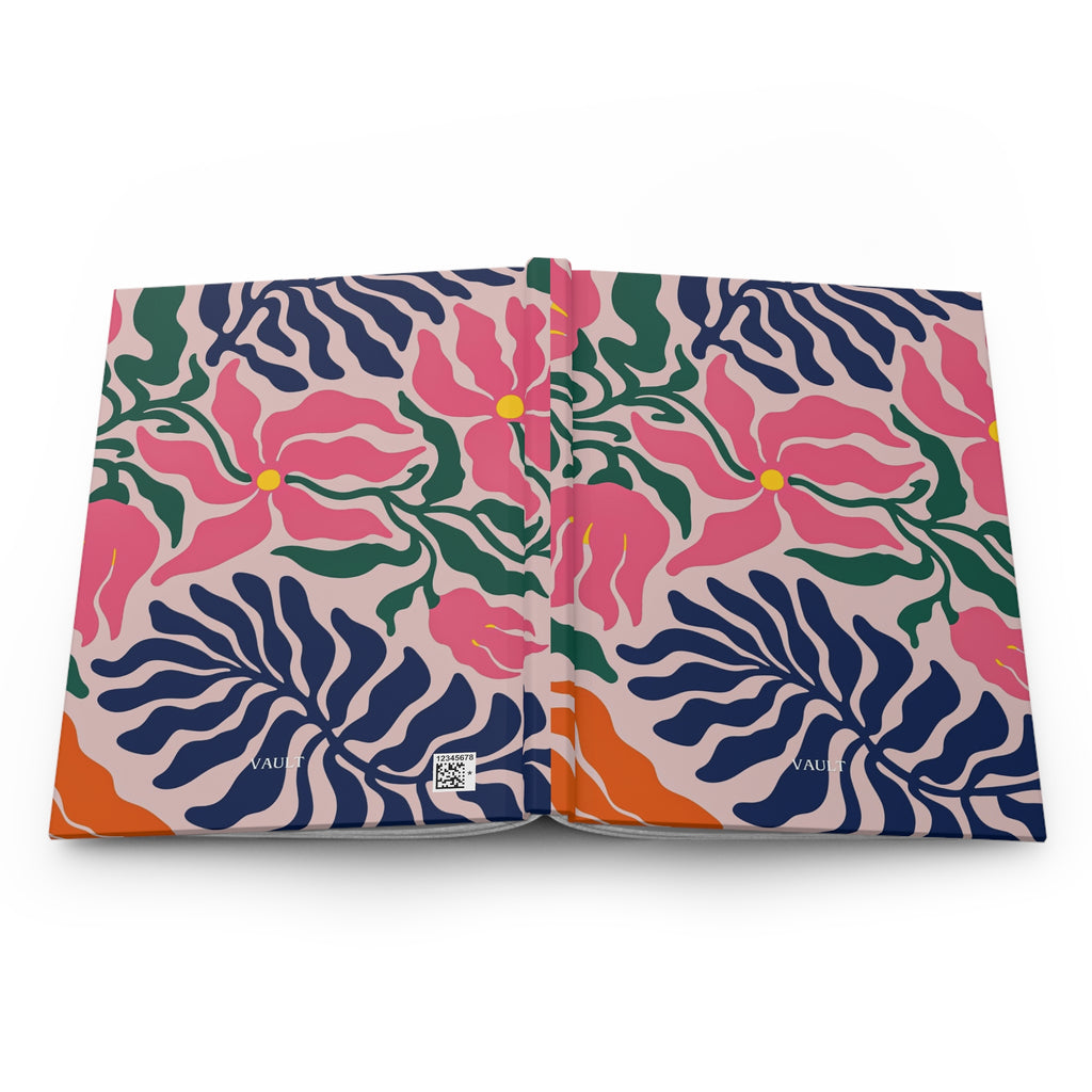 Floral Hardcover Journal — Colorful Abstract Blooms Notebook