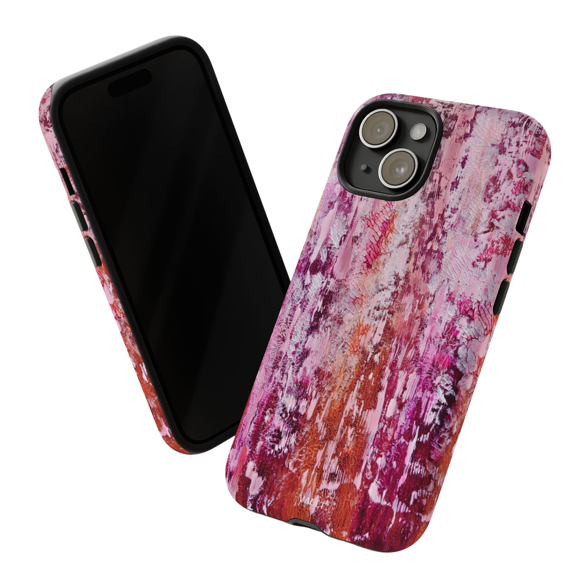 Pink Abstract Art Tough Phone Case — Protective Artistic Phone Cover