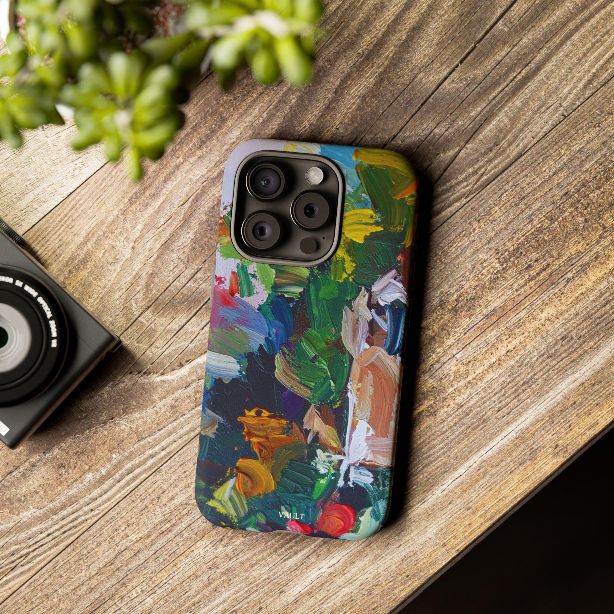 Abstract Paint Brushstroke Phone Case — Colorful Artistic Tough Case