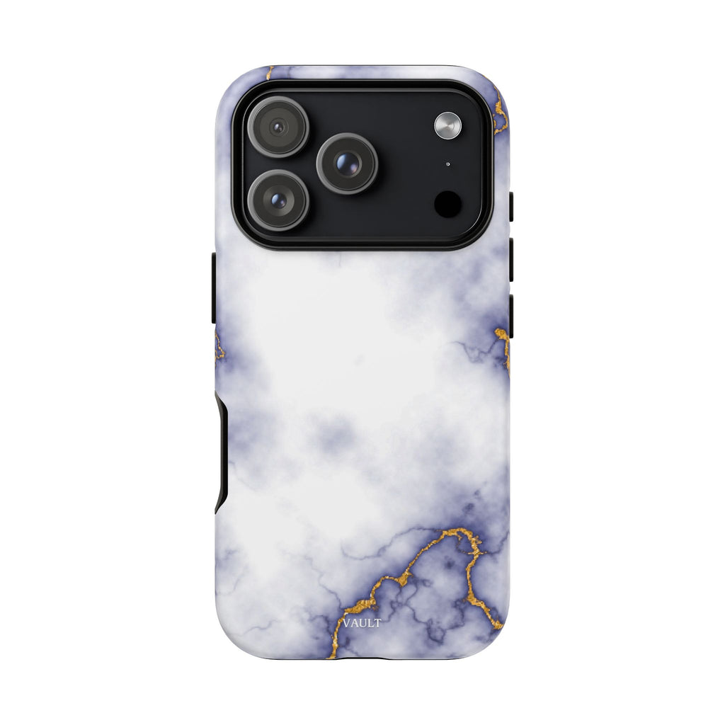 Purple Marble Tough Phone Case with Gold Veins