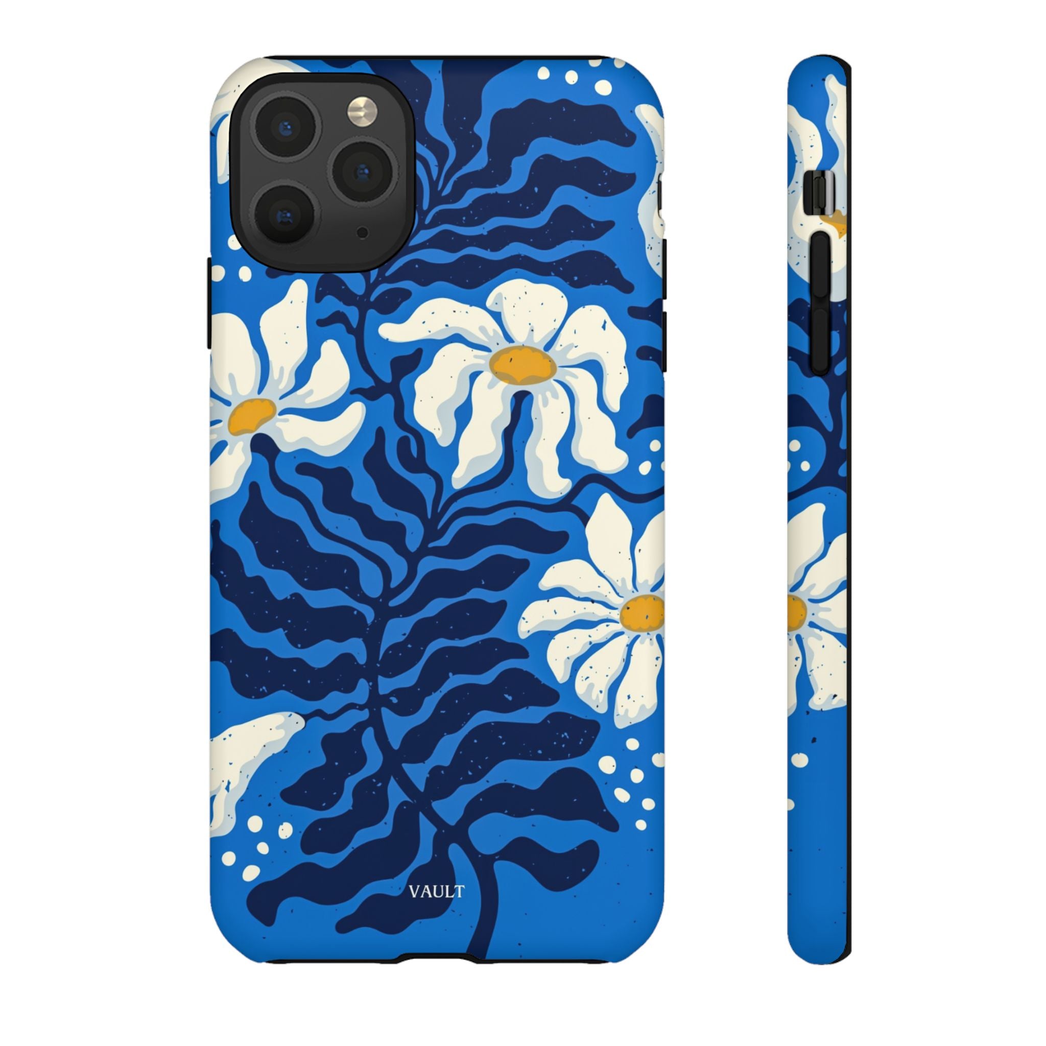 Blue Daisy Tough Phone Case — Floral Protective Phone Cover