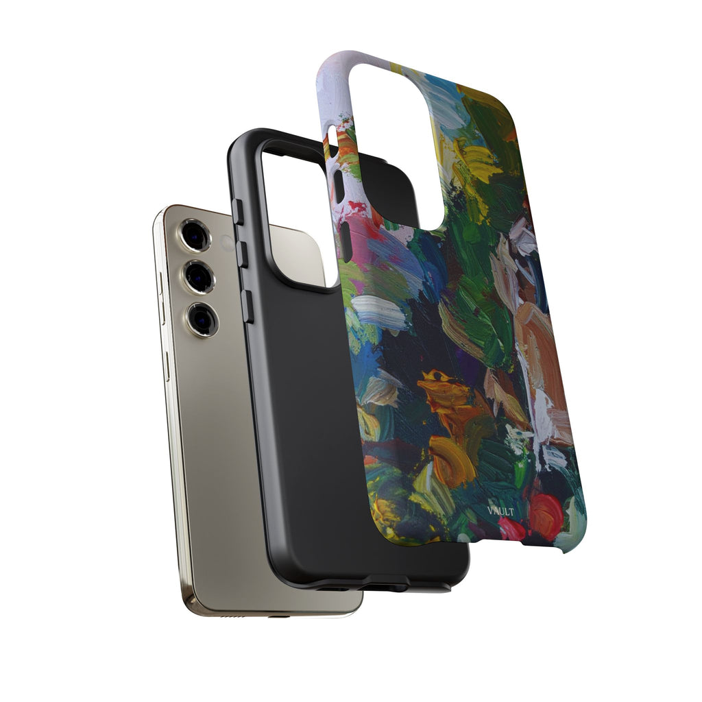 Abstract Paint Brushstroke Phone Case — Colorful Artistic Tough Case