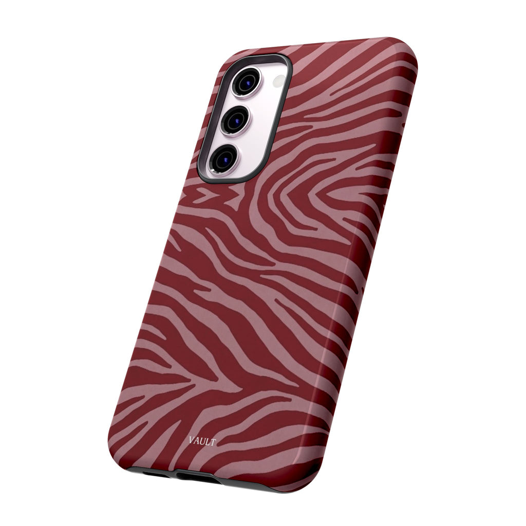 Red Zebra Print Tough Phone Case