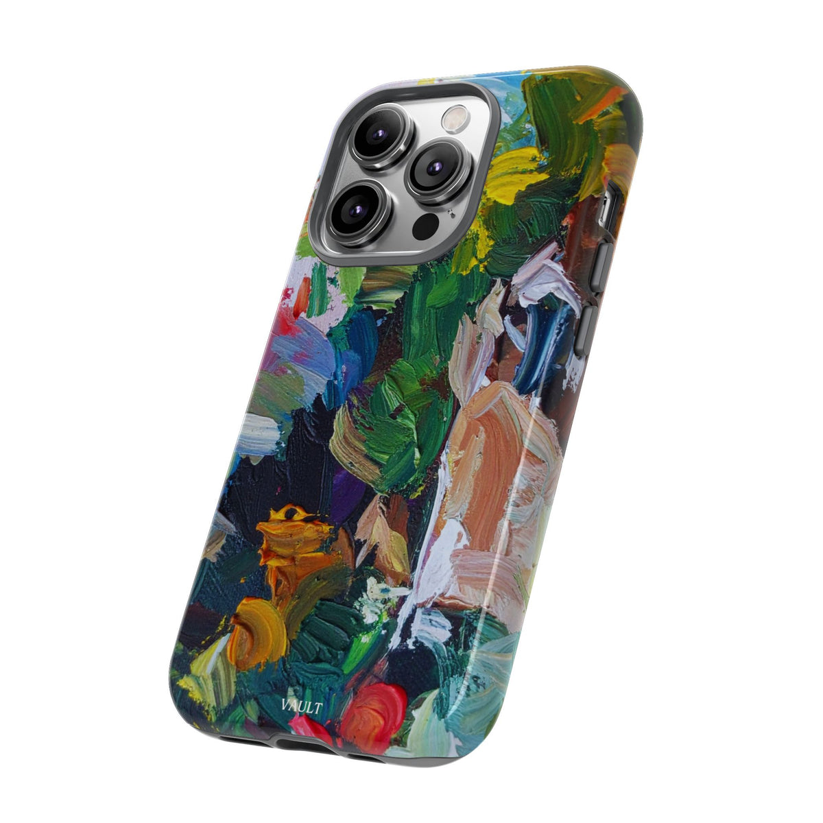 Abstract Paint Brushstroke Phone Case — Colorful Artistic Tough Case