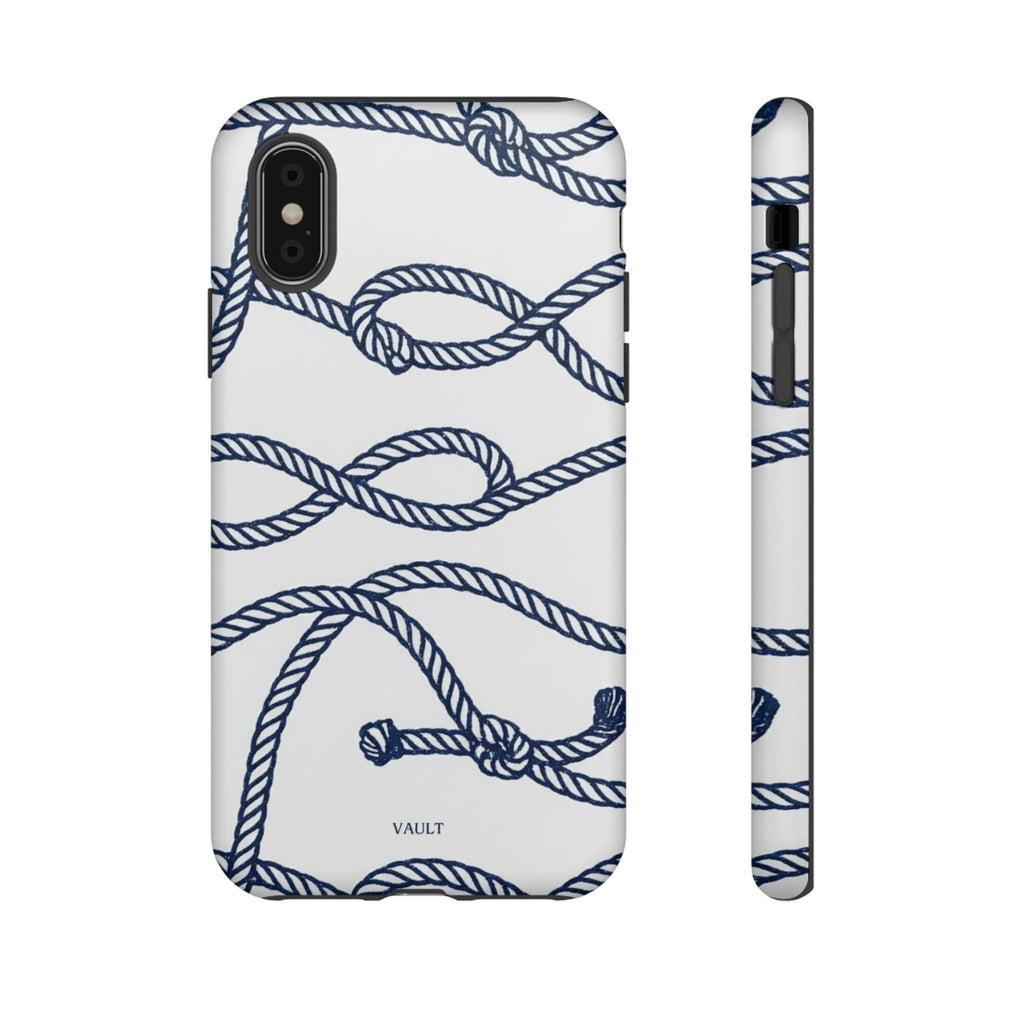 Nautical Rope Tough Case — Protective Phone Cover with Navy Knot Design