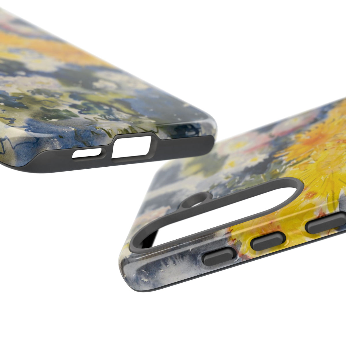 Floral Watercolor Phone Case – Yellow Chrysanthemums Design