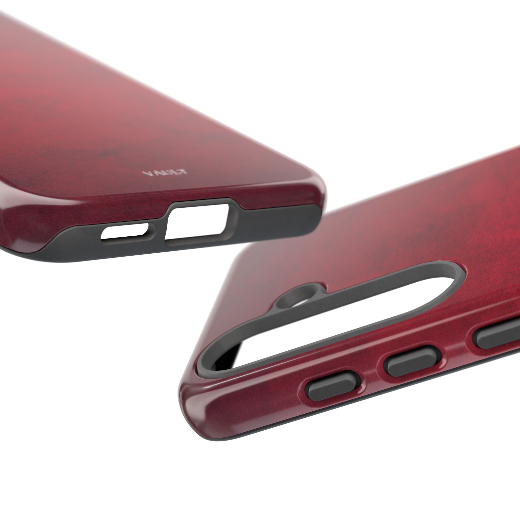 Red Leather Texture Phone Case Impact-Resistant Case