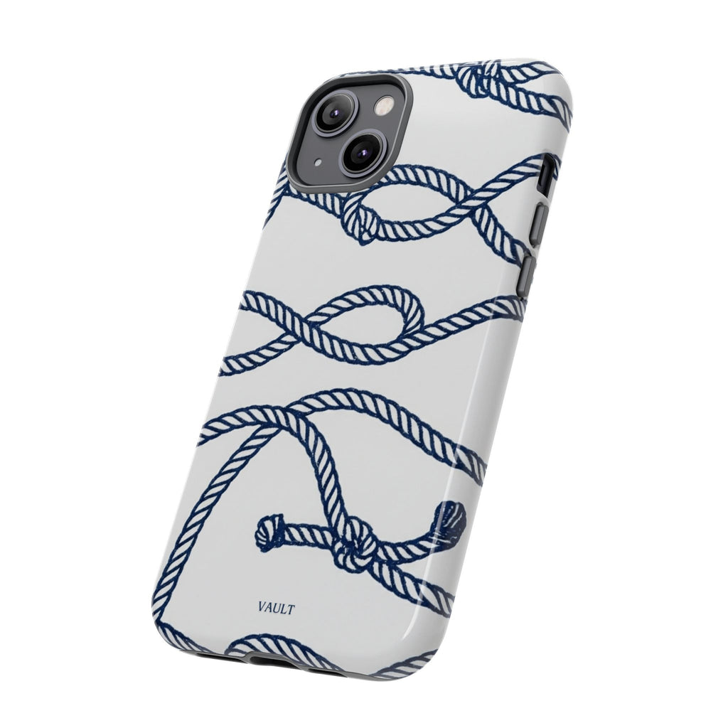 Nautical Rope Tough Case — Protective Phone Cover with Navy Knot Design