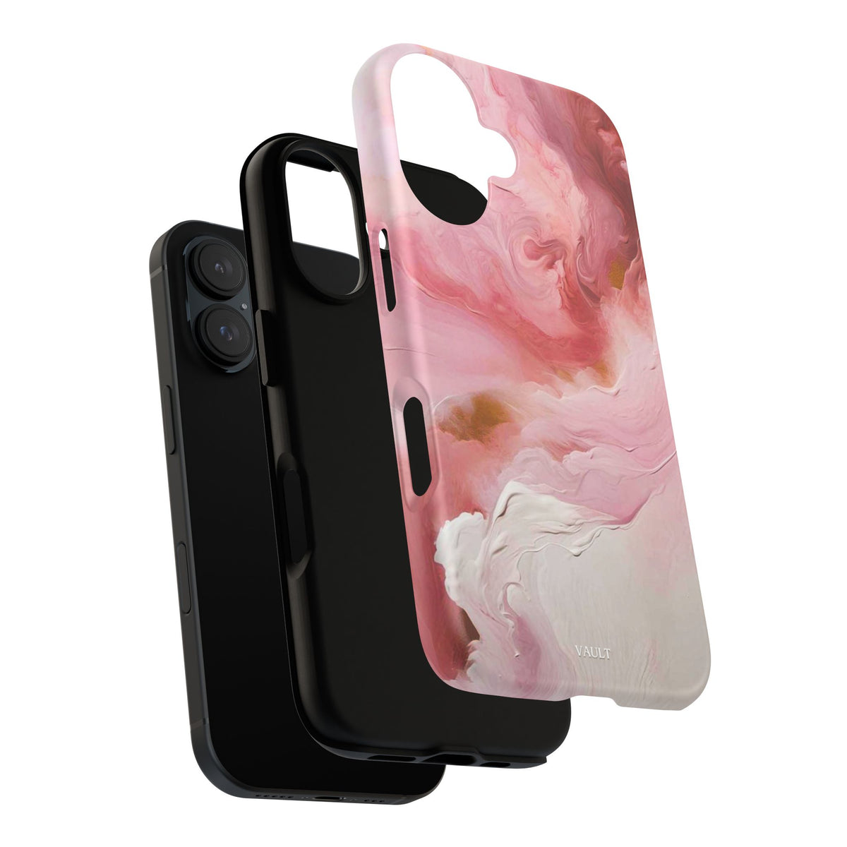 Pink Marble Tough Phone Case — Protective Artistic Phone Cover