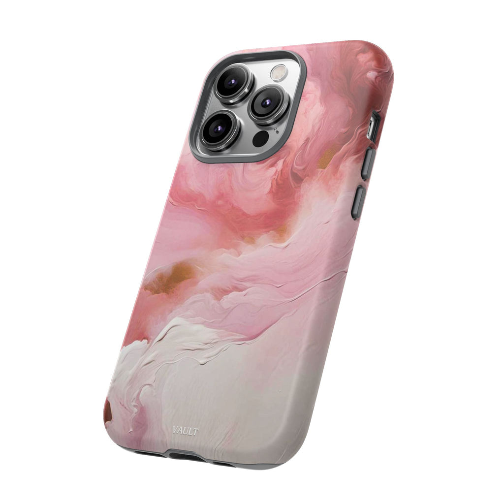 Pink Marble Tough Phone Case — Protective Artistic Phone Cover