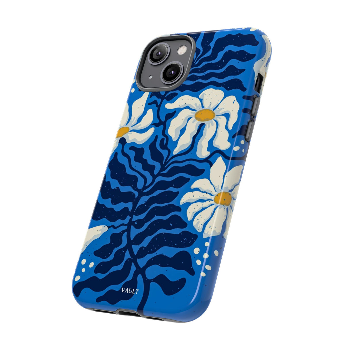 Blue Daisy Tough Phone Case — Floral Protective Phone Cover