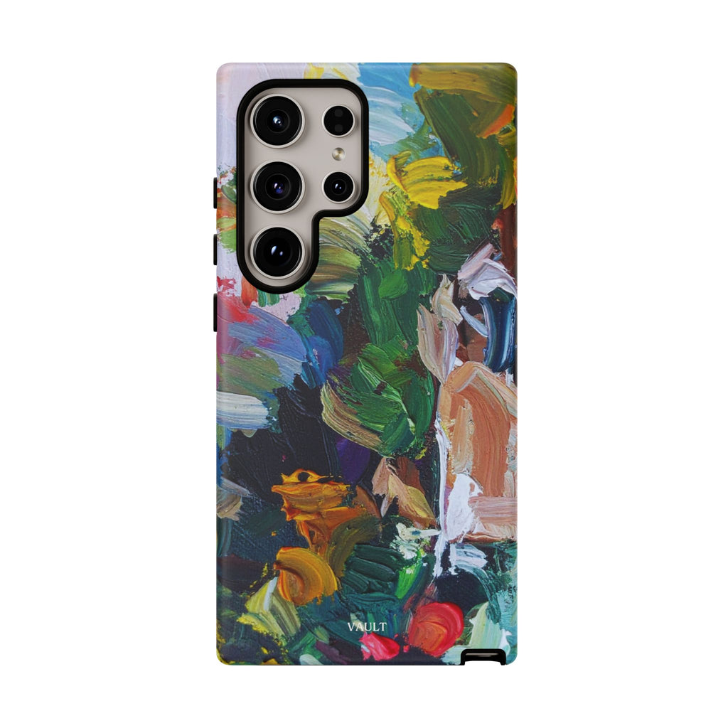 Abstract Paint Brushstroke Phone Case — Colorful Artistic Tough Case