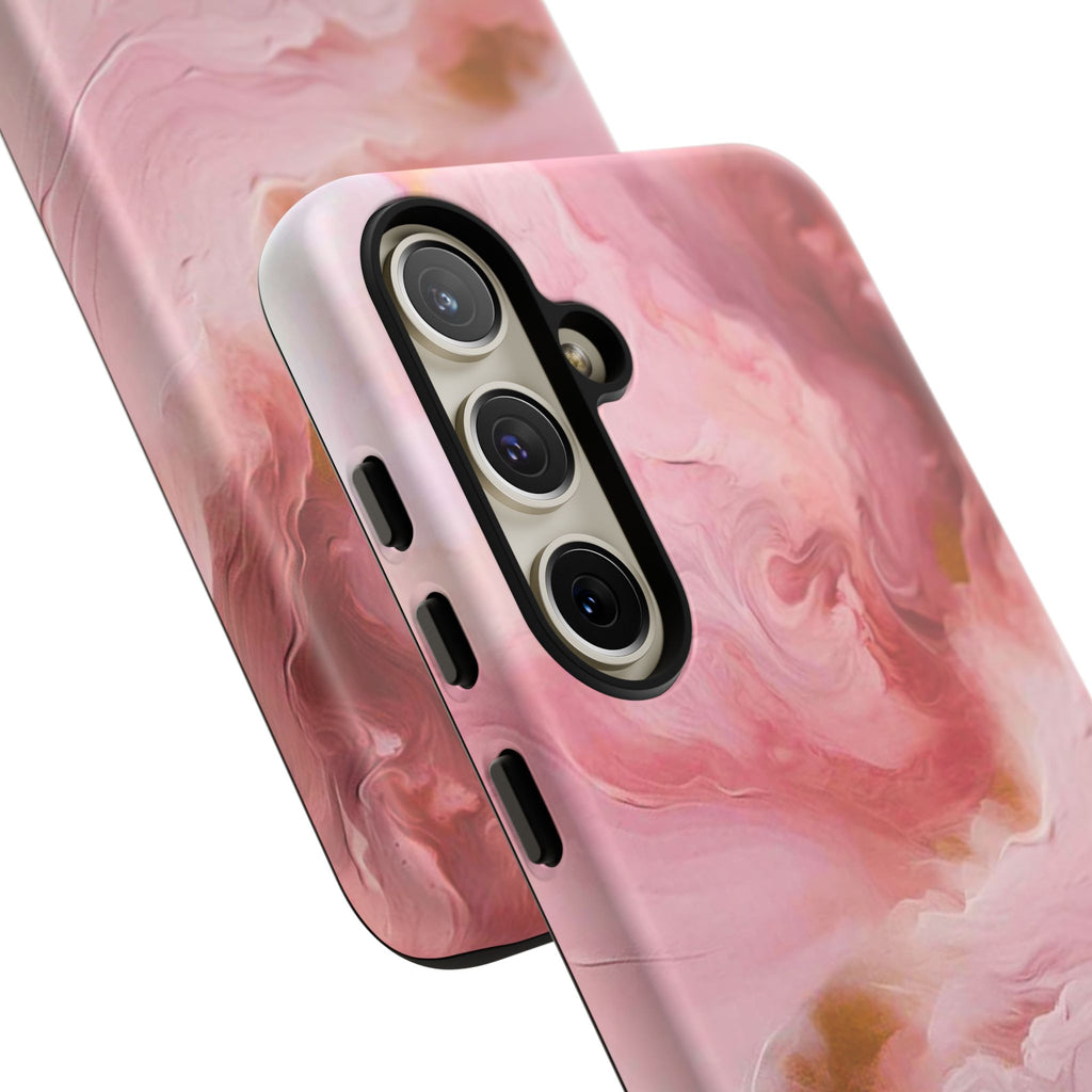 Pink Marble Tough Phone Case — Protective Artistic Phone Cover