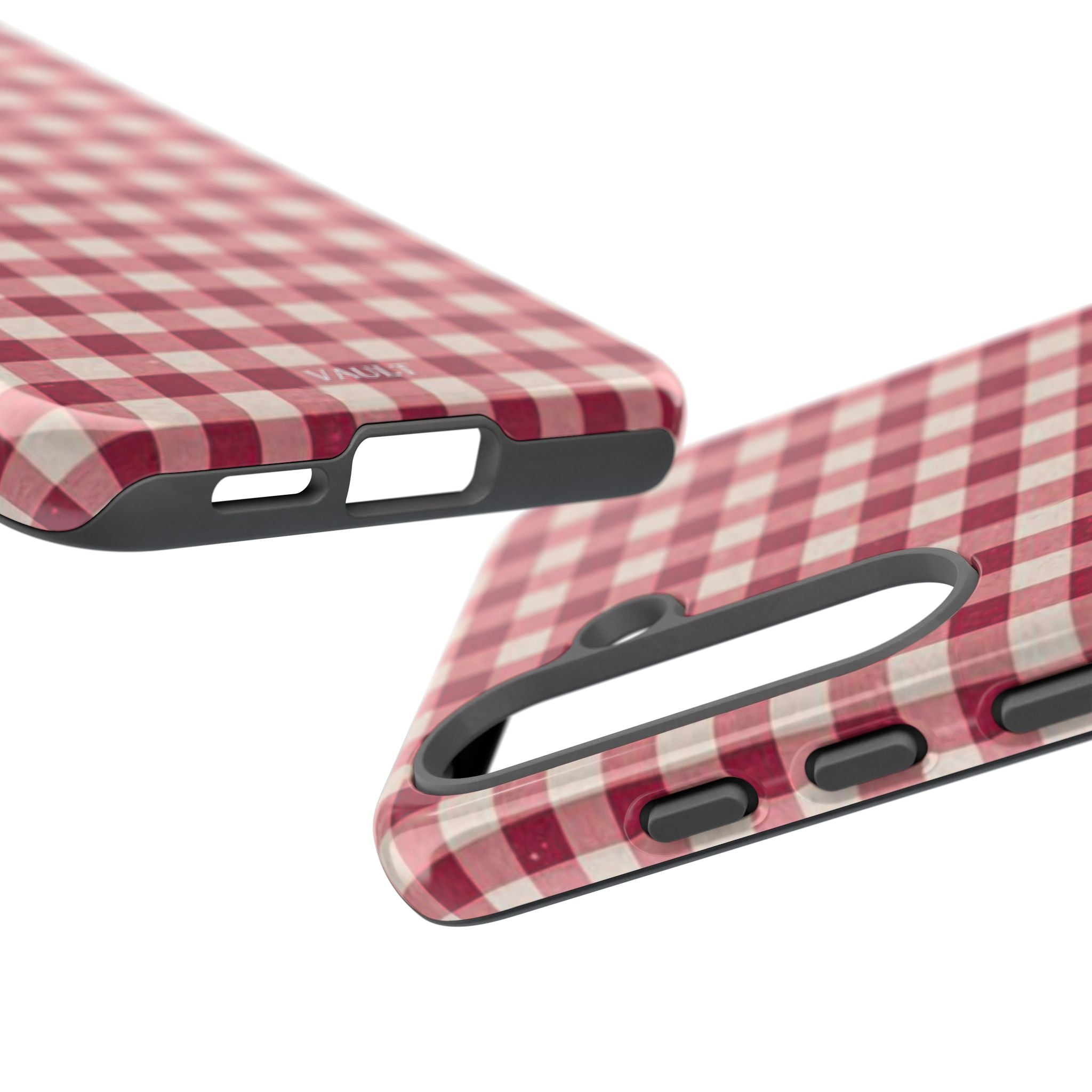 Gingham Phone Case — Red Plaid Tough Case