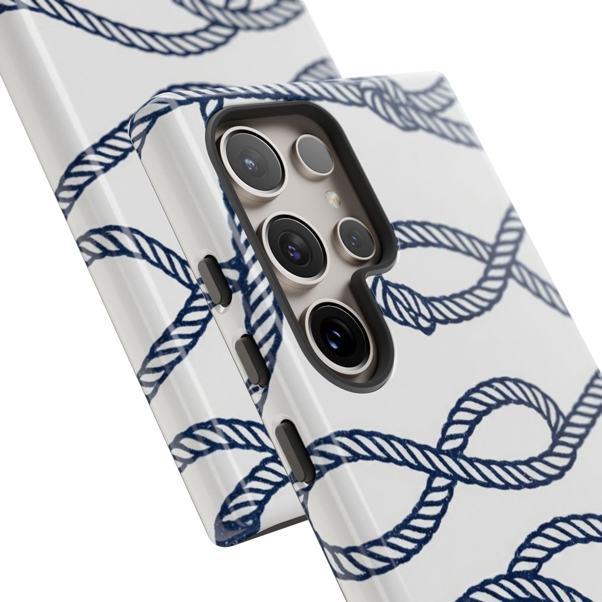 Nautical Rope Tough Case — Protective Phone Cover with Navy Knot Design