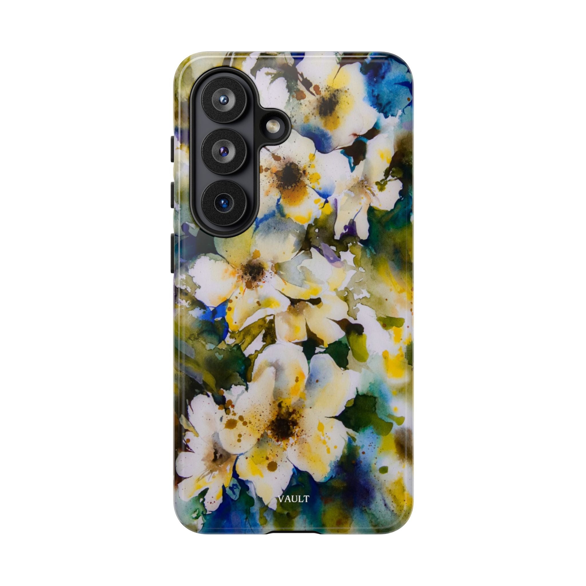 Floral Watercolor Tough Case – Yellow White Blossom Phone Cover