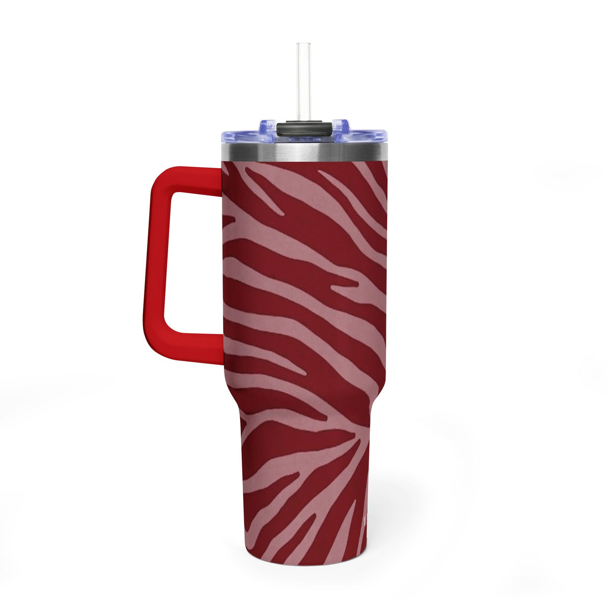 40oz Red Zebra Print Tumbler - Vacuum Insulated Travel Cup