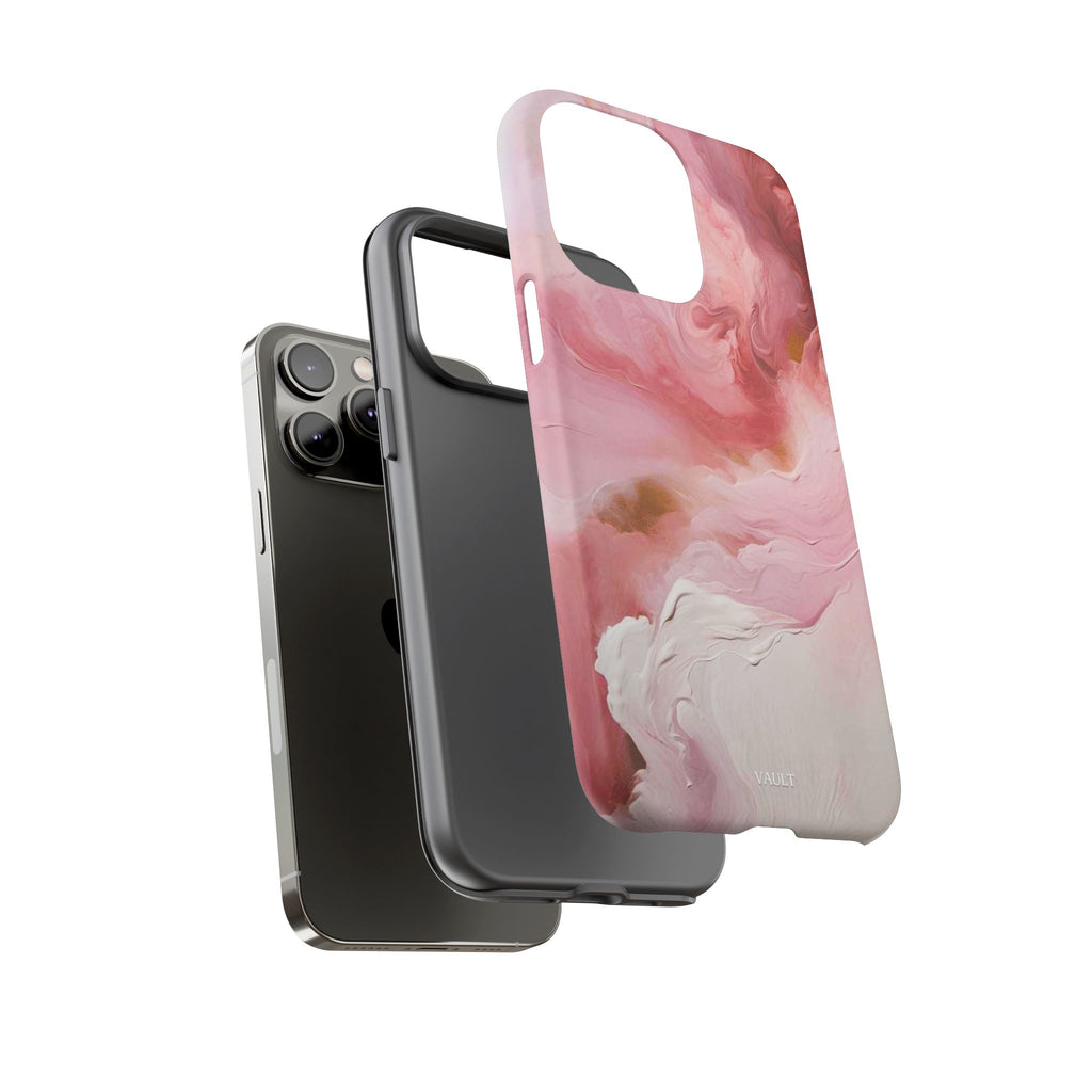 Pink Marble Tough Phone Case — Protective Artistic Phone Cover
