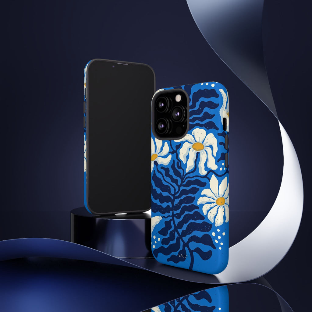 Blue Daisy Tough Phone Case — Floral Protective Phone Cover