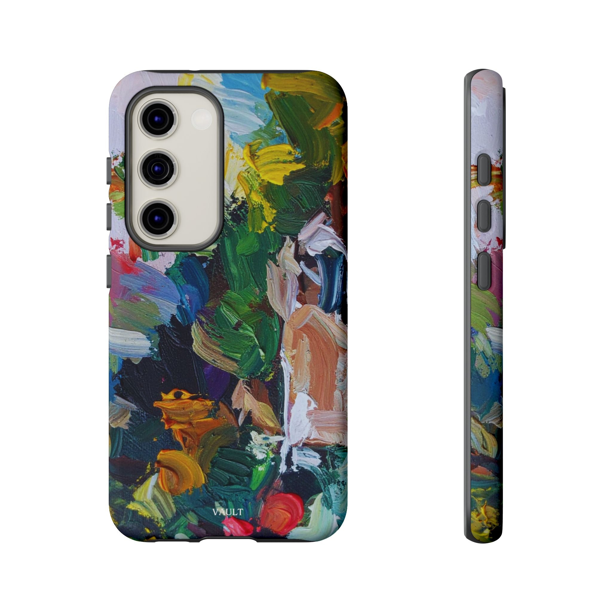 Abstract Paint Brushstroke Phone Case — Colorful Artistic Tough Case