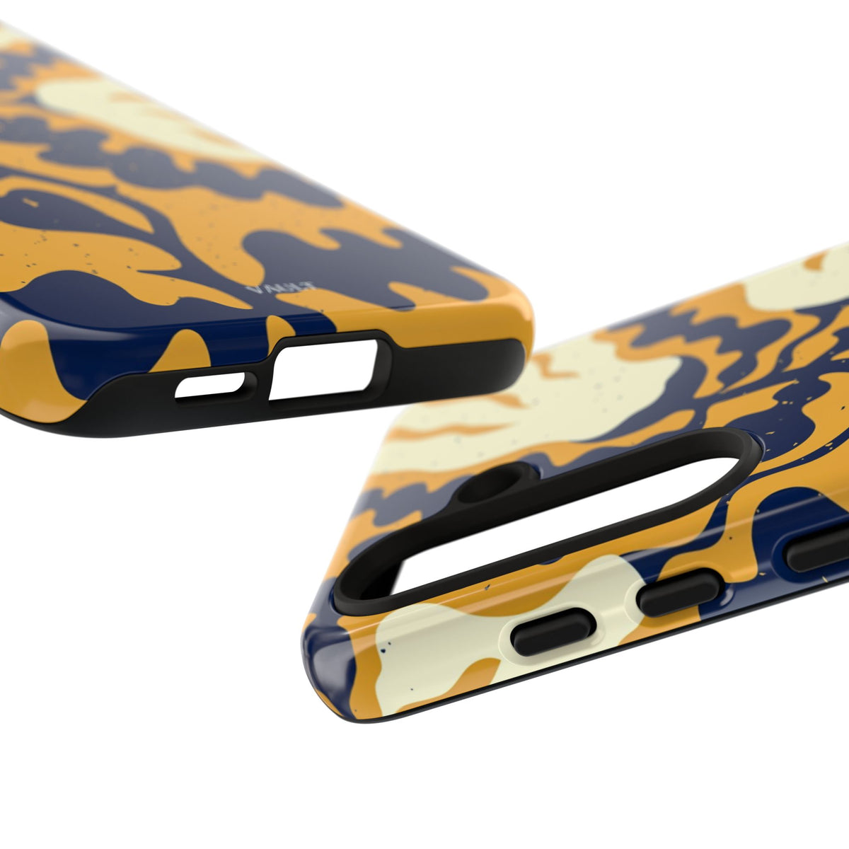 Bold Abstract Floral Phone Case (Navy & Mustard)