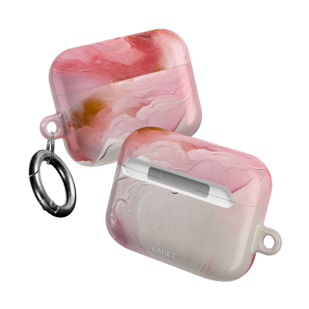 Pink Marble AirPod Case – Swirl Pattern Protective Cover