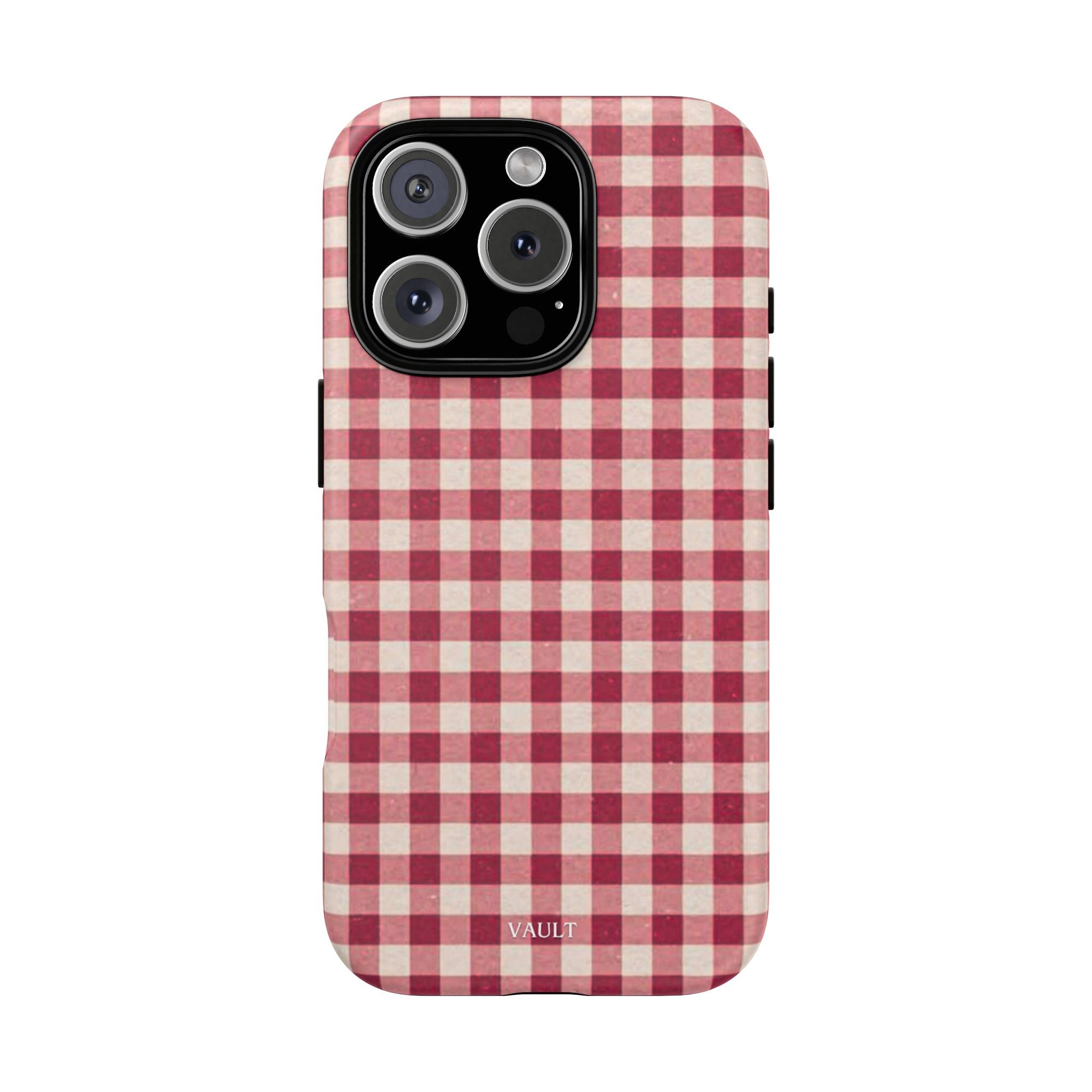 Gingham Phone Case — Red Plaid Tough Case